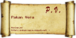 Pakan Vera névjegykártya
